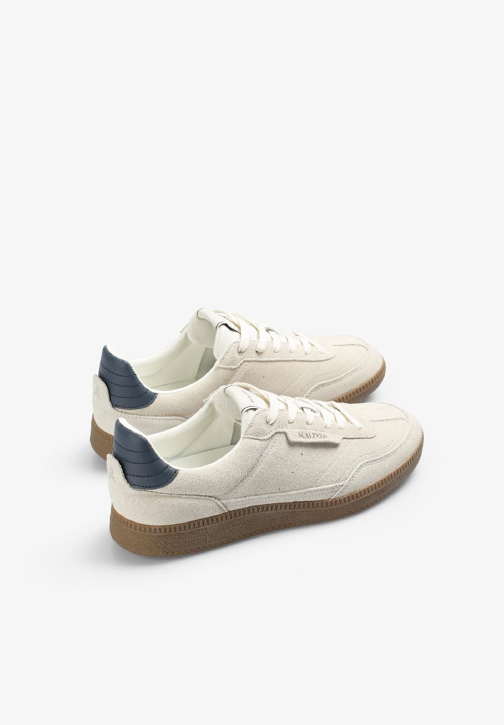 Scalpers RETRO LEATHER SNEAKERS LIGHT GREY