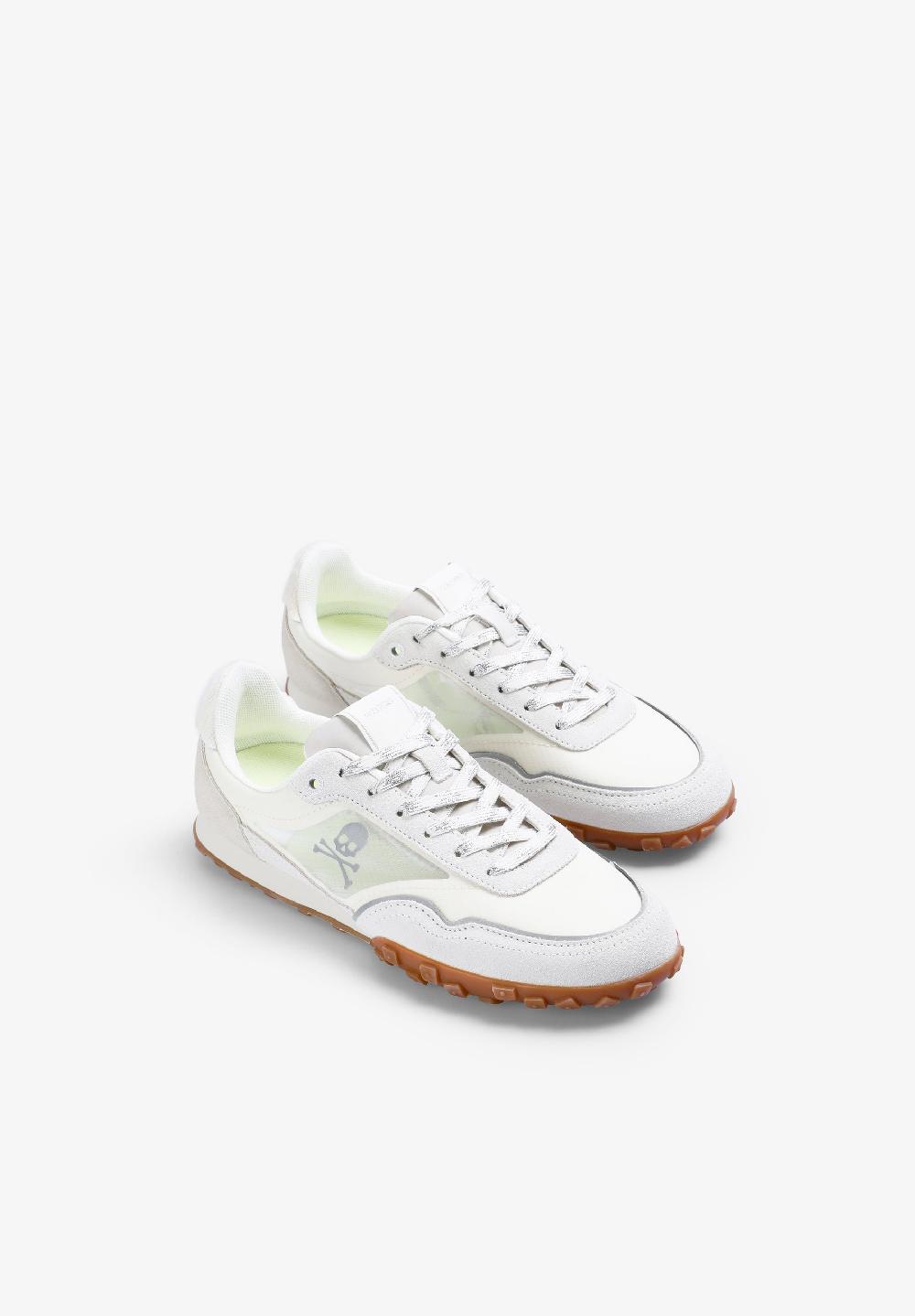 Scalpers RETRO LEATHER SNEAKERS OFF WHITE