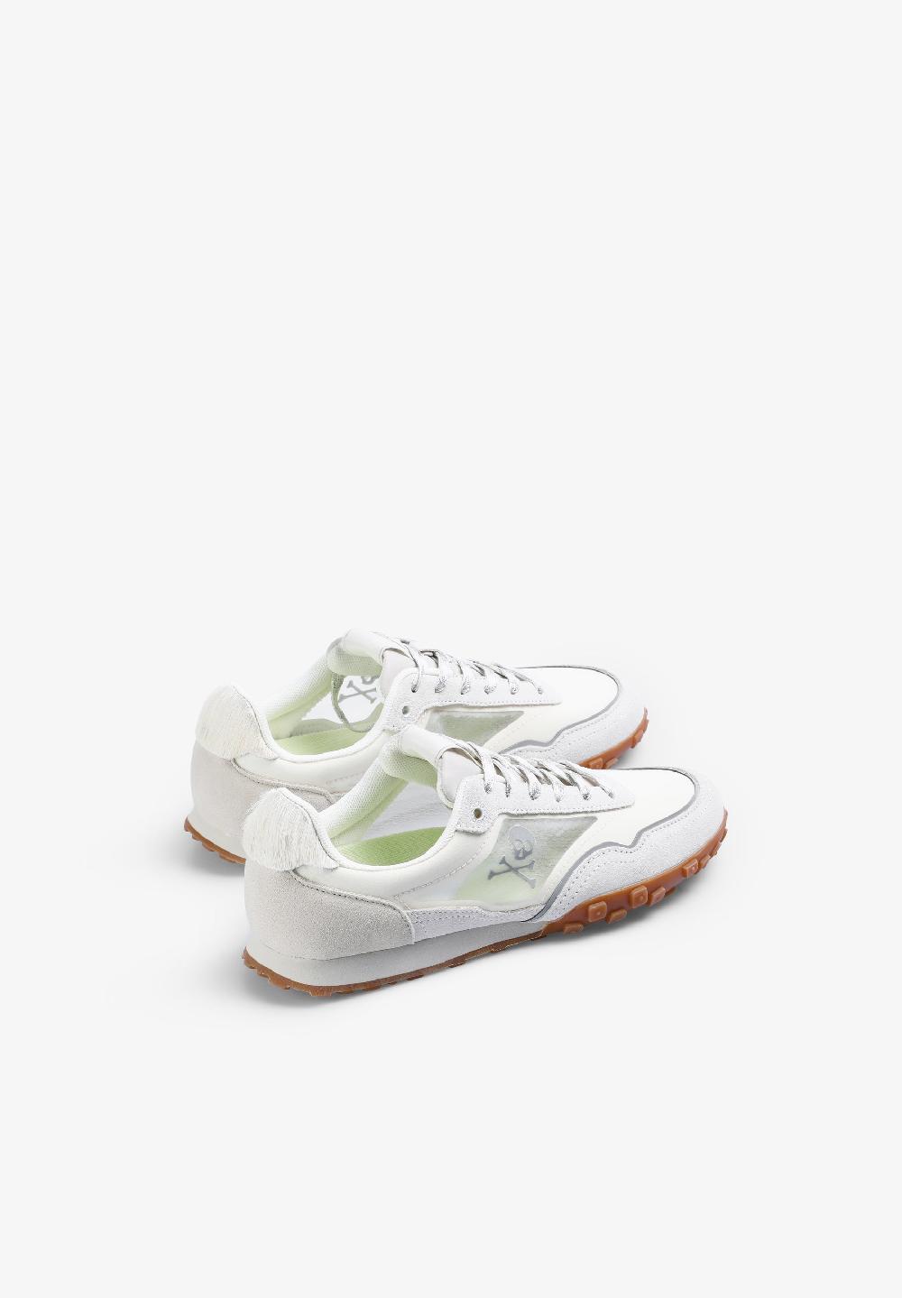 Scalpers RETRO LEATHER SNEAKERS OFF WHITE