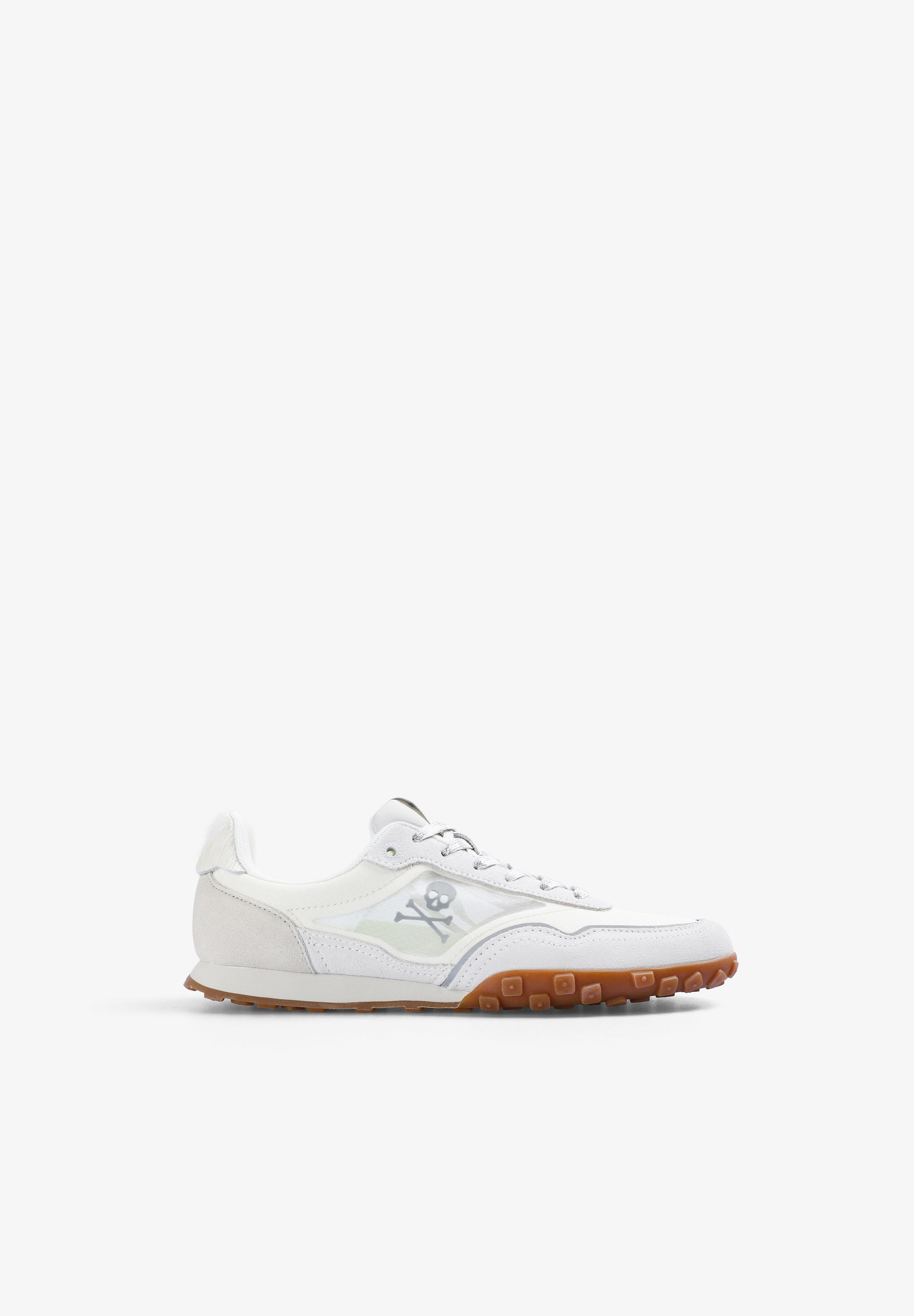 scalpers RETRO LEATHER SNEAKERS OFF WHITE