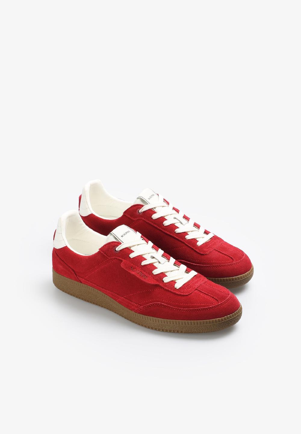Scalpers RETRO LEATHER SNEAKERS RED