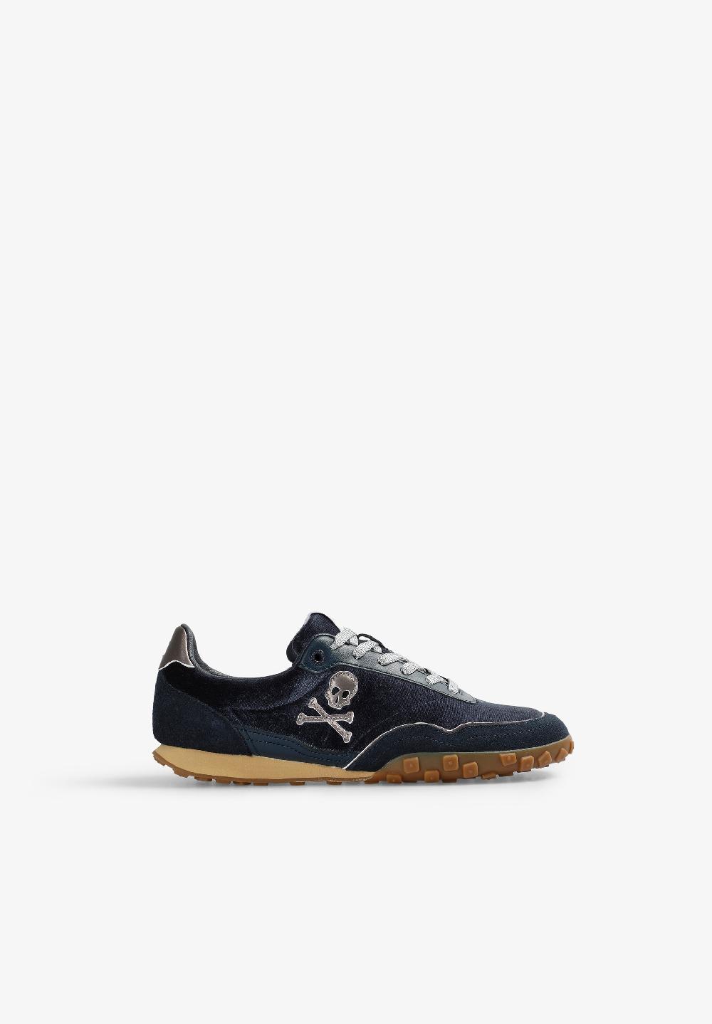 Scalpers RETRO VELVET SNEAKERS NAVY