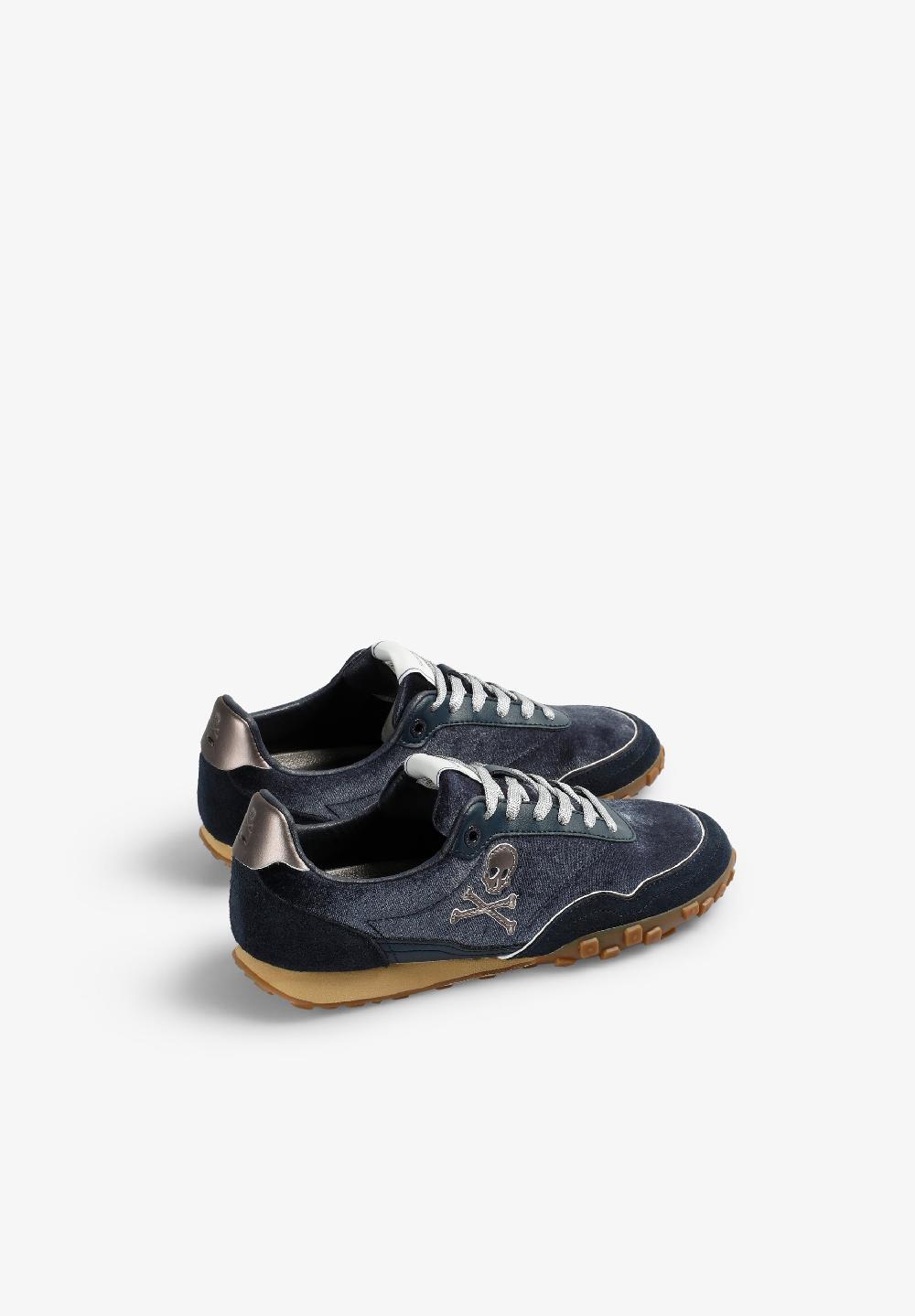 Scalpers RETRO VELVET SNEAKERS NAVY