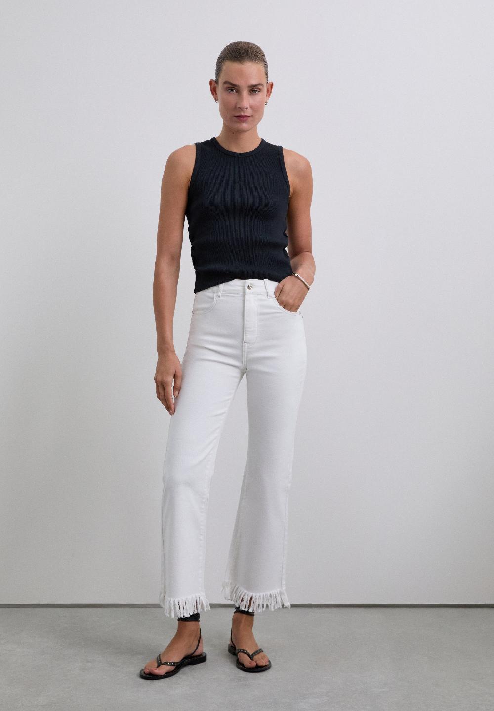 scalpers RIVET SHELL DENIM PANT OFF WHITE