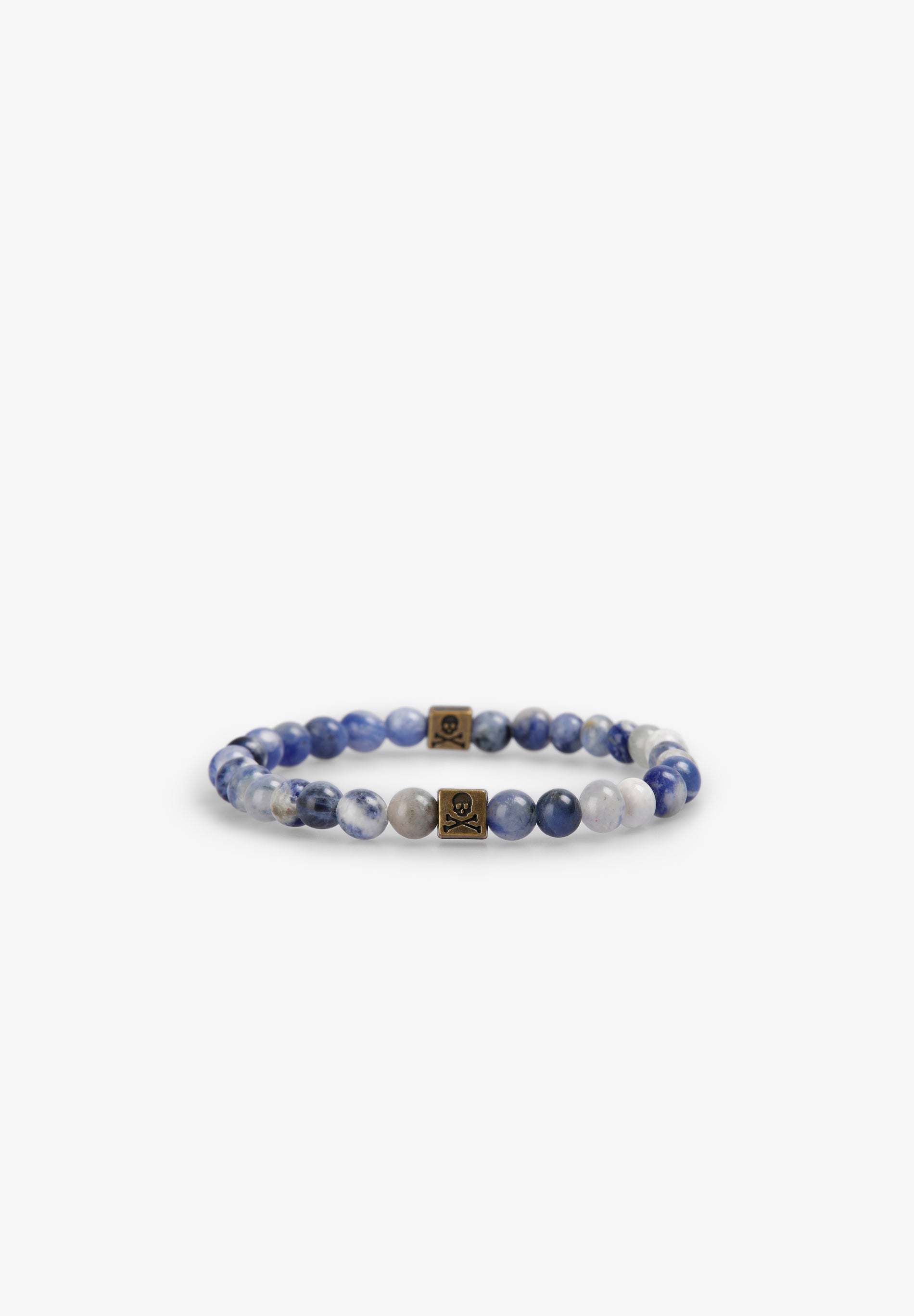 Scalpers ROUND NATURAL STONE BRACELET BLUE