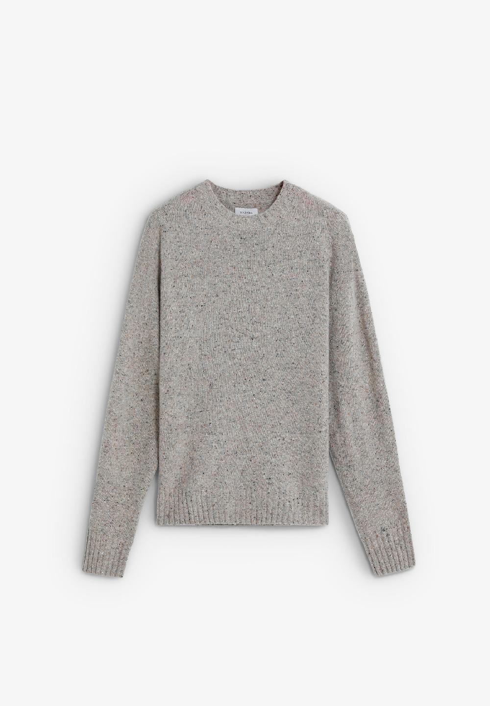 Scalpers ROUND NECK WOOL SWEATER BEIGE