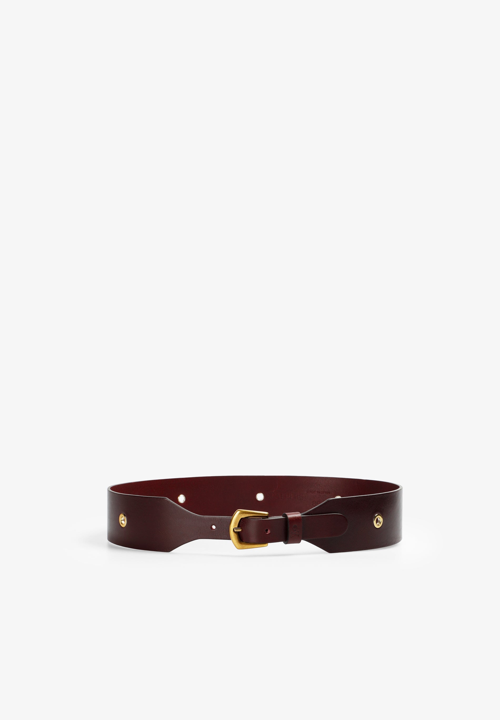 Scalpers SASH STYLE BELT WITH STUDS BURGUNDY