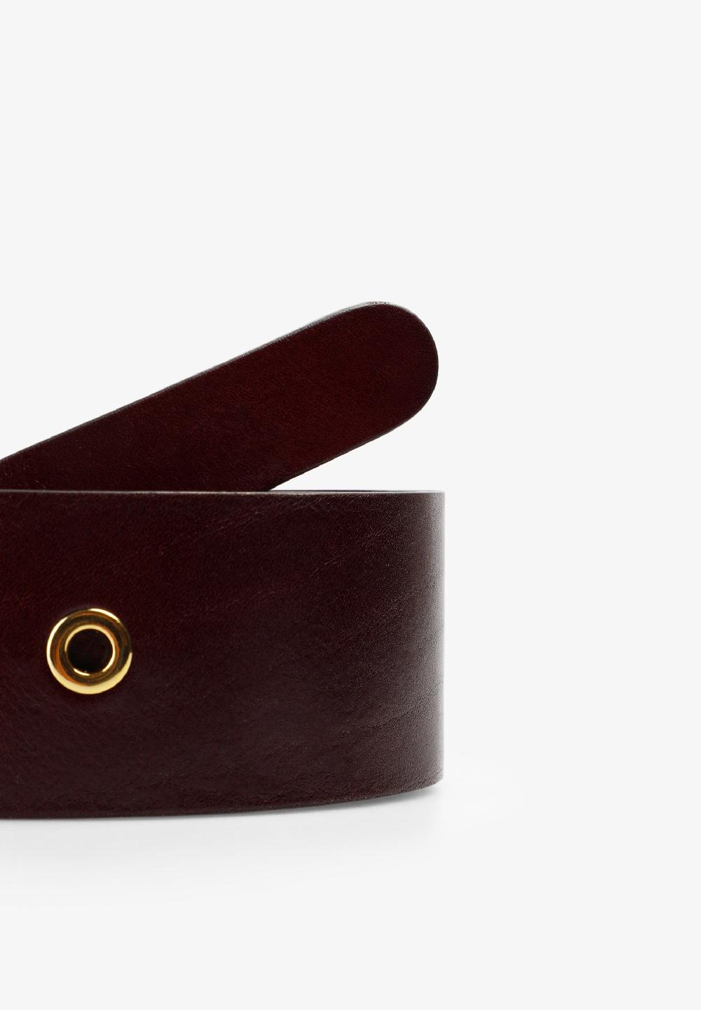 Scalpers SASH STYLE BELT WITH STUDS BURGUNDY