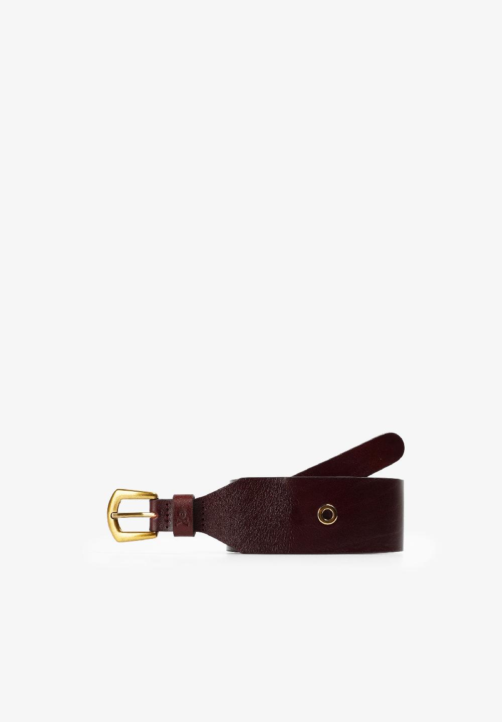 scalpers SASH STYLE BELT WITH STUDS BURGUNDY