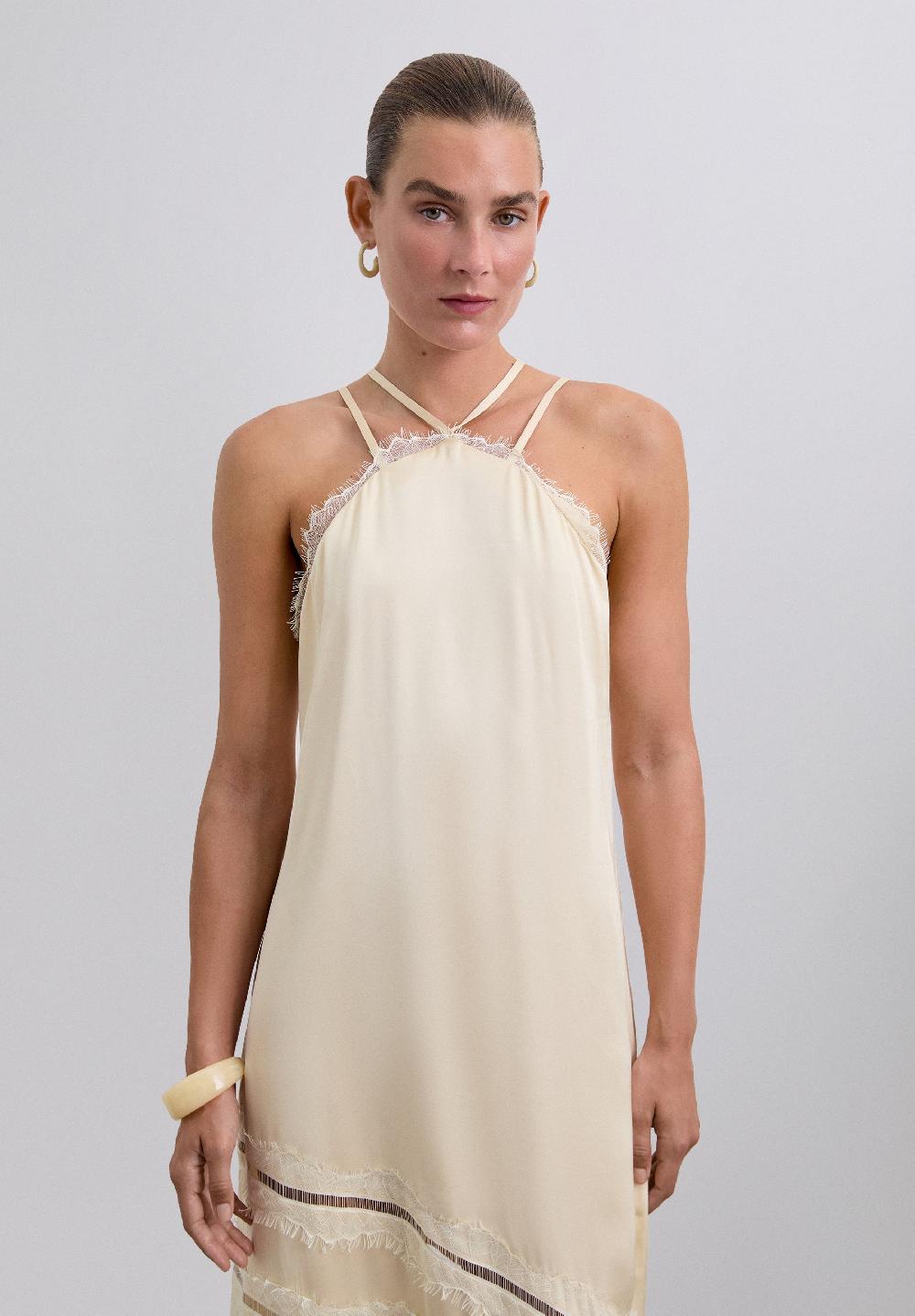 Scalpers SATIN CAMISOLE TOP ECRU