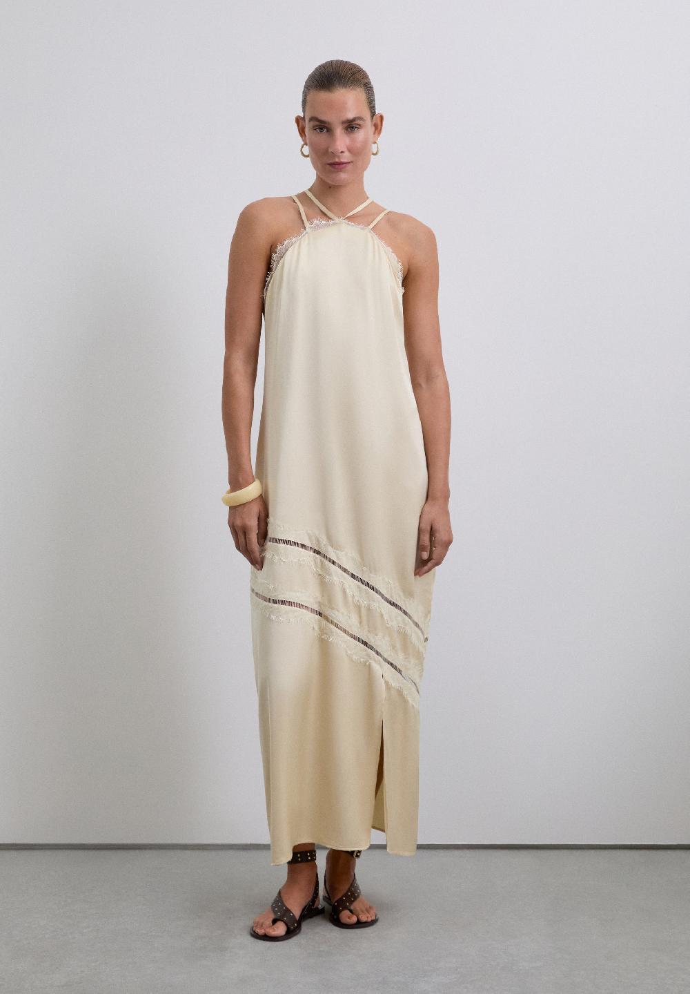 Scalpers SATIN CAMISOLE TOP ECRU