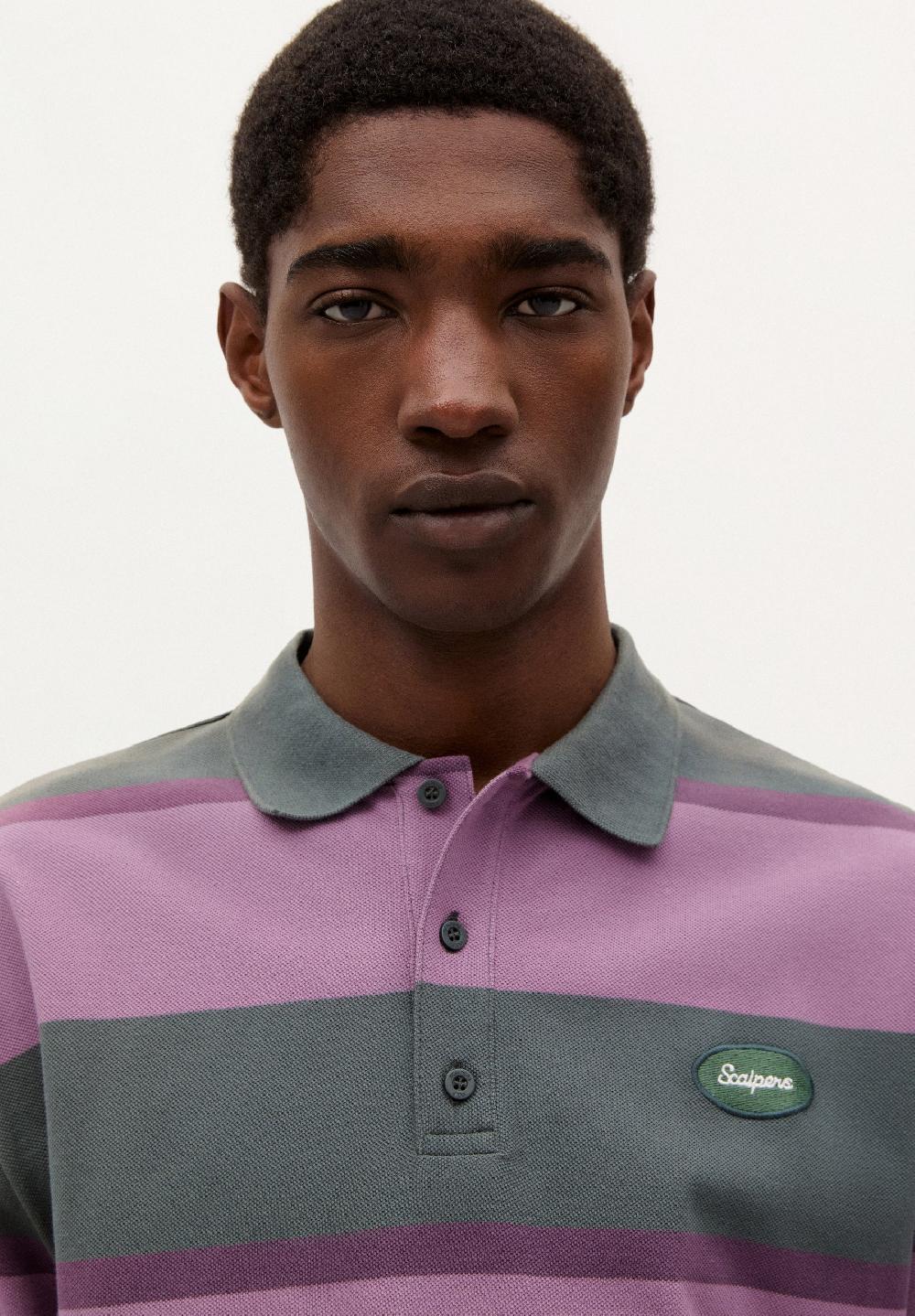 Scalpers SC ADN STRIPED CODY POLO SHIRT PURPLE