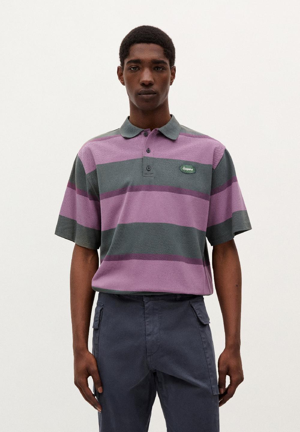 scalpers SC ADN STRIPED CODY POLO SHIRT PURPLE