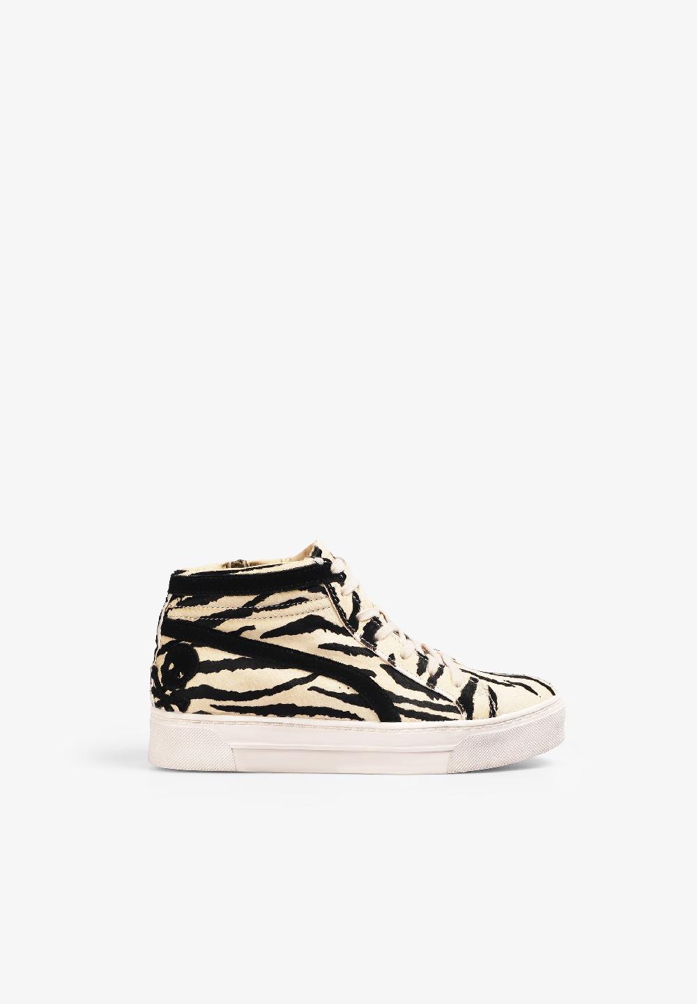 Scalpers SC HIGH-TOP SNEAKERS W ANIMAL PRINT
