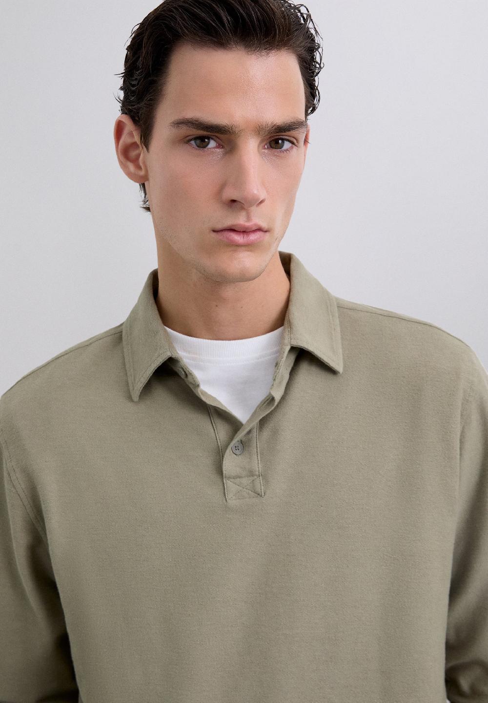 Scalpers SC ICON REVERSE POLO SHIRT KHAKI