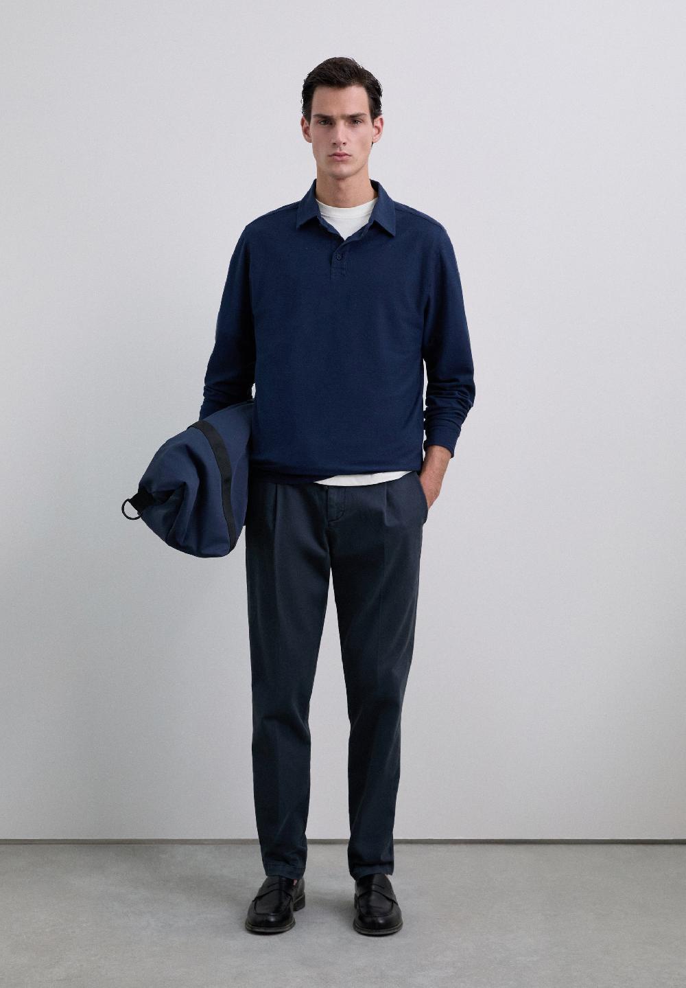 scalpers SC ICON REVERSE POLO SHIRT NAVY