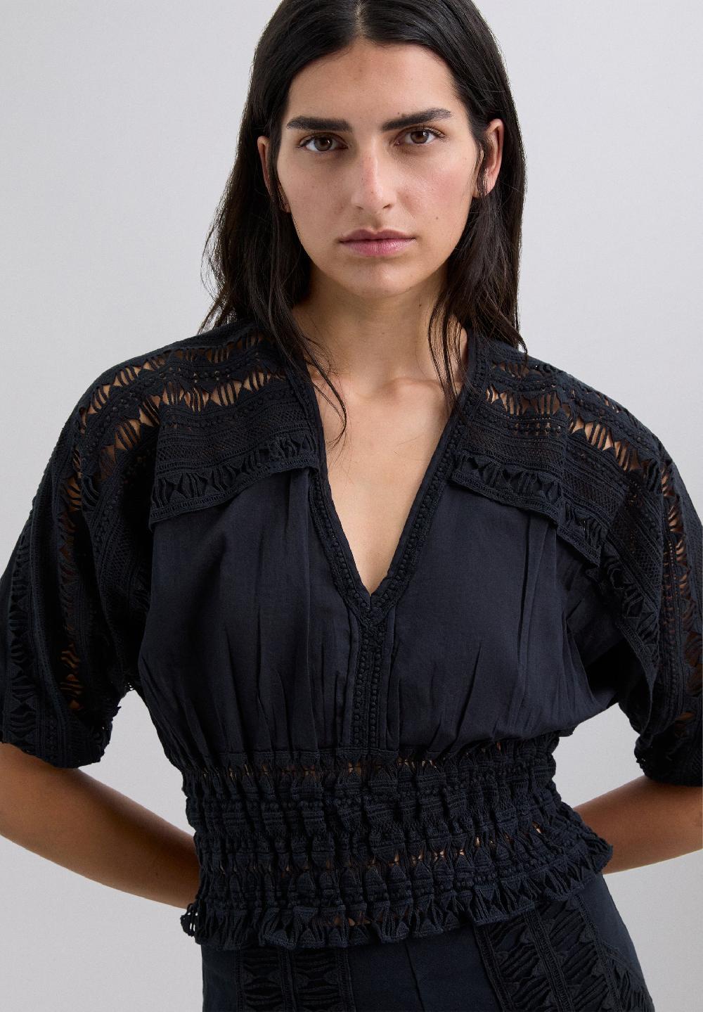 scalpers SC LACE SUMMER TOP BLACK