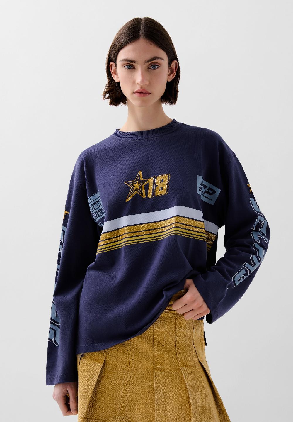 Scalpers SC RACING LS T-SHIRT NAVY