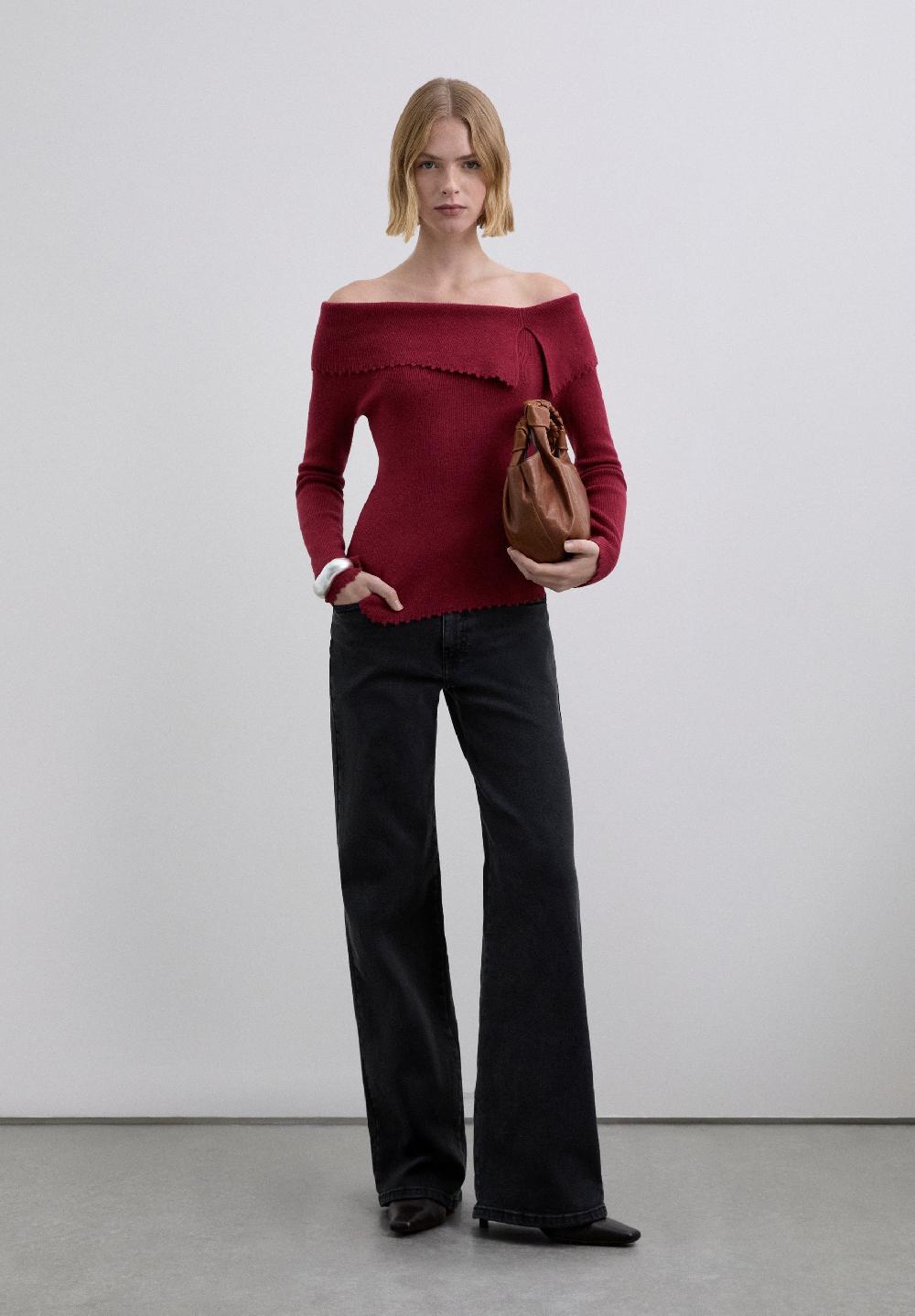 Scalpers SCASYKNITSET JUMPER DARK RED