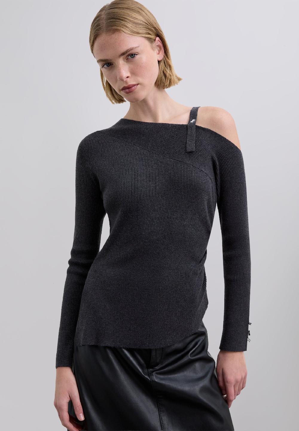 scalpers SCASYRIBSET JUMPER DARK GREY