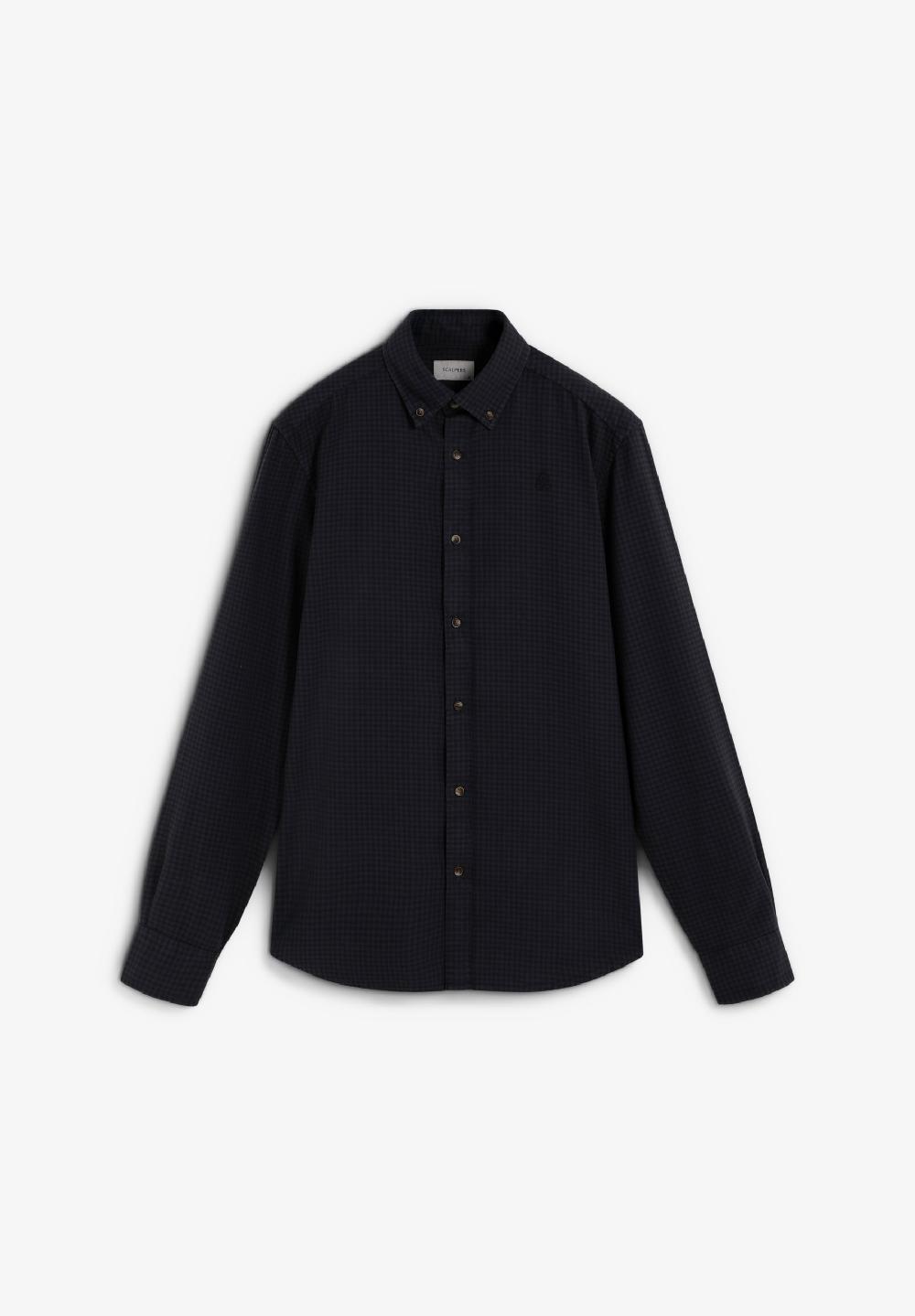 Scalpers SCDYE CHECK BD BT SHIRT NAVY CHECK