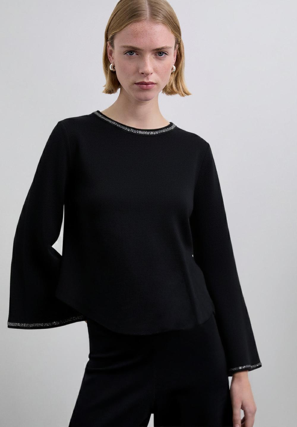 Scalpers SCEMBELLISHMENT SWEATER DARK GREY