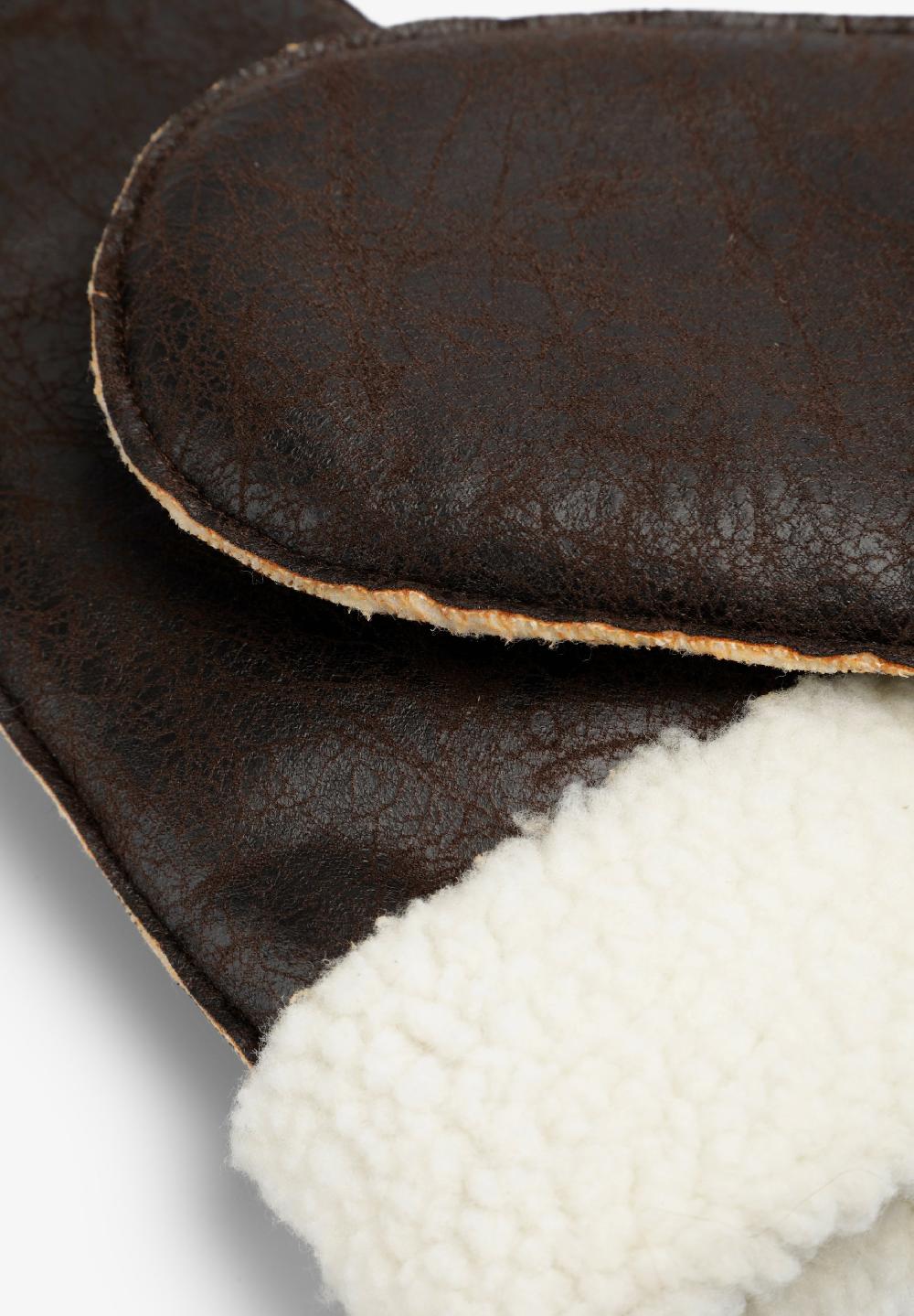 Scalpers SCFAKE FUR GLOVES BROWN