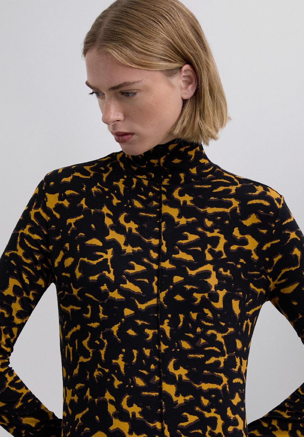 Scalpers SCJERSEY OVERLOCK P DRESS MUSTARD