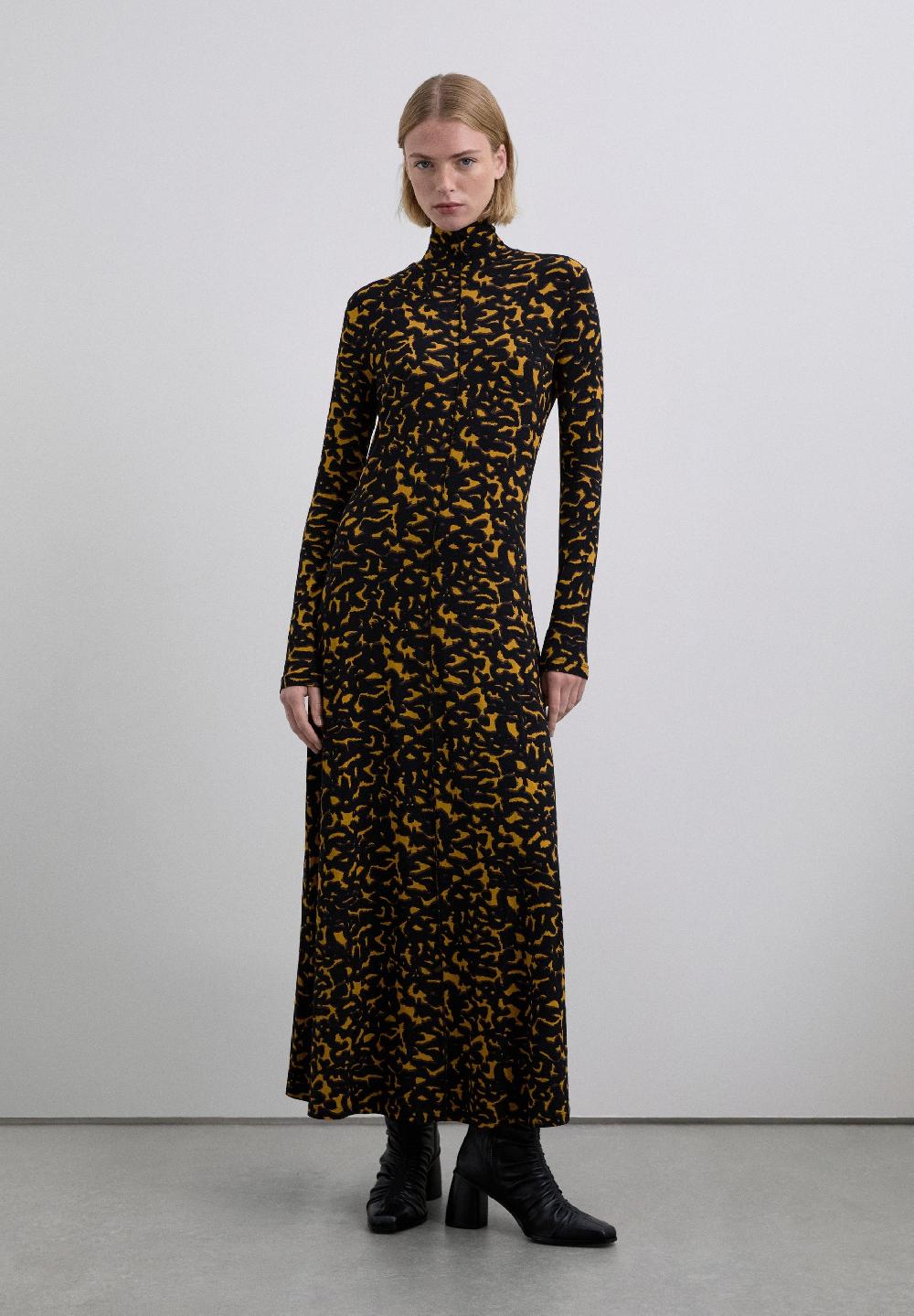 scalpers SCJERSEY OVERLOCK P DRESS MUSTARD