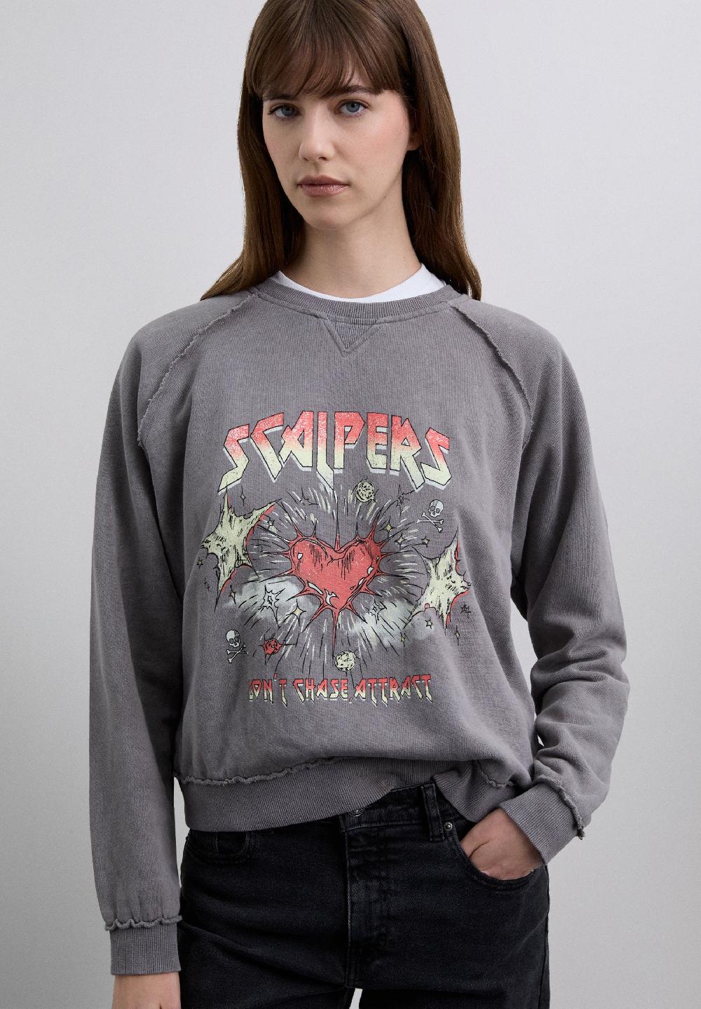 Scalpers SCKISS SWEATER GREY
