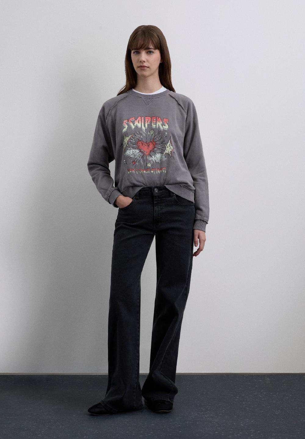 Scalpers SCKISS SWEATER GREY