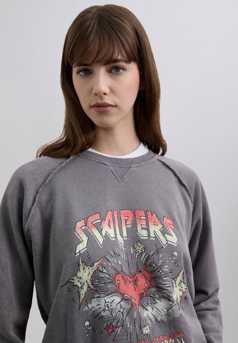 Scalpers SCKISS SWEATER GREY