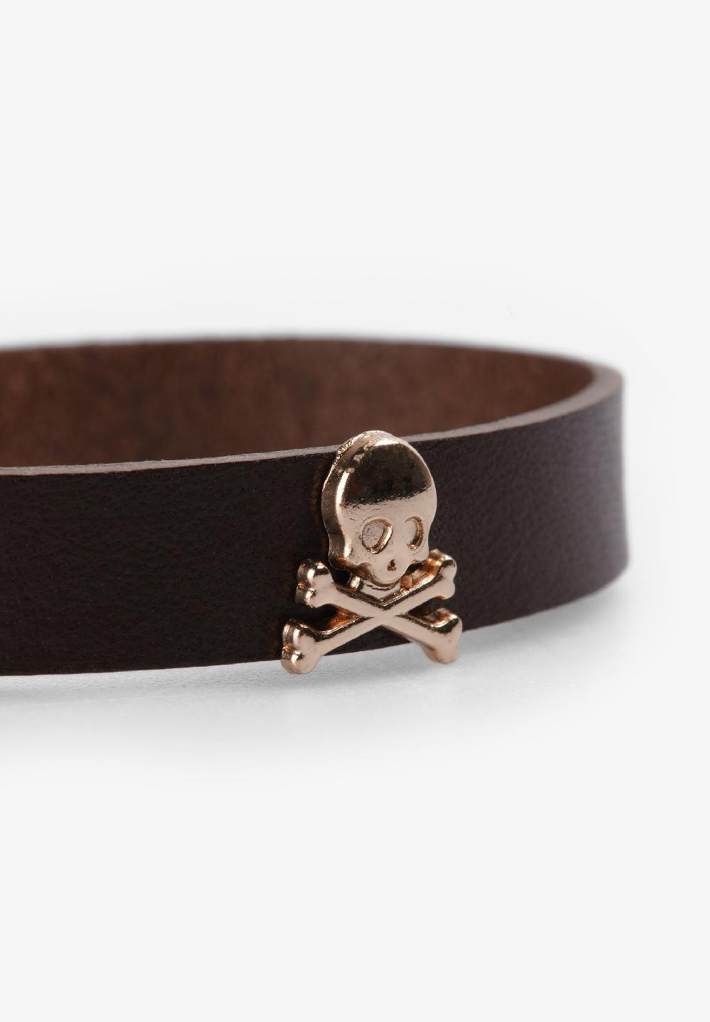 Scalpers SCLEATHER BRACELET DARK BROWN