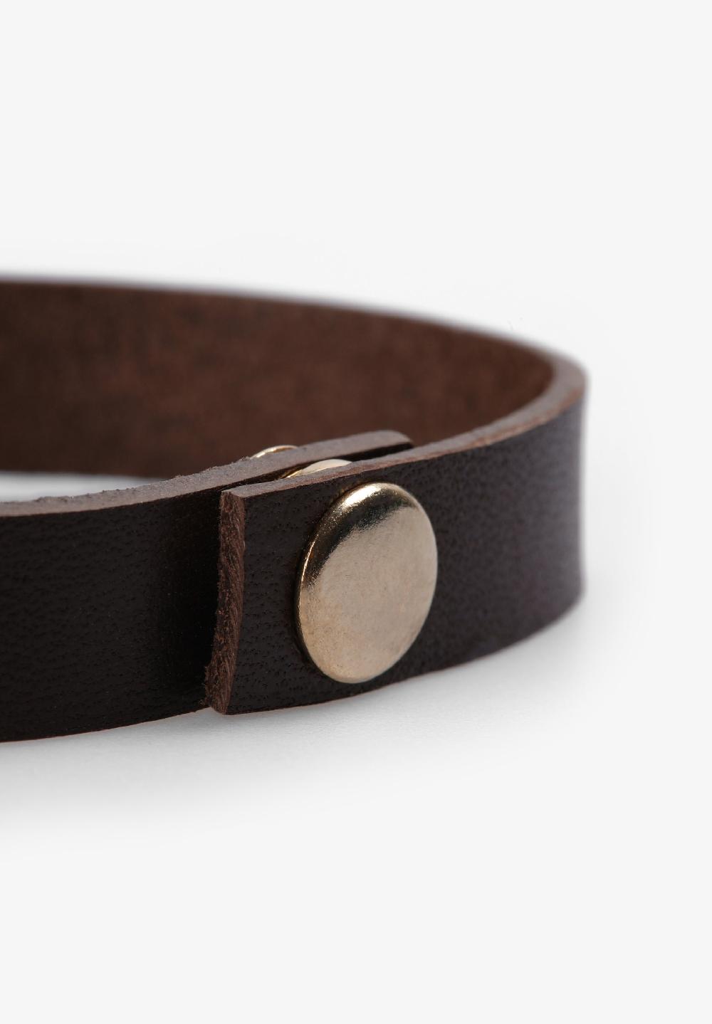 Scalpers SCLEATHER BRACELET DARK BROWN