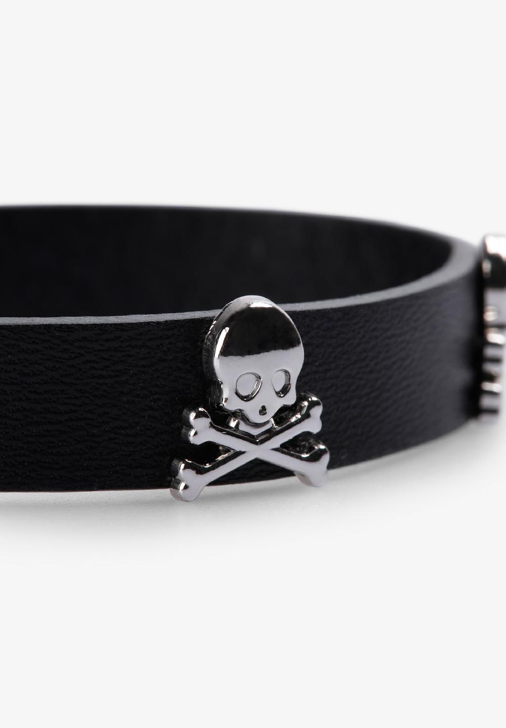 Scalpers SCLEATHER BRACELET PL BLACK