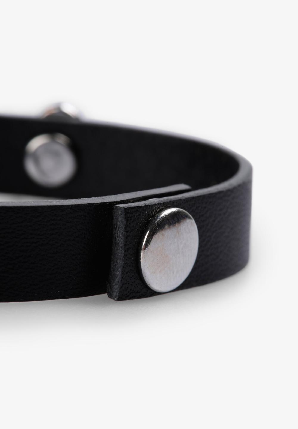 Scalpers SCLEATHER BRACELET PL BLACK