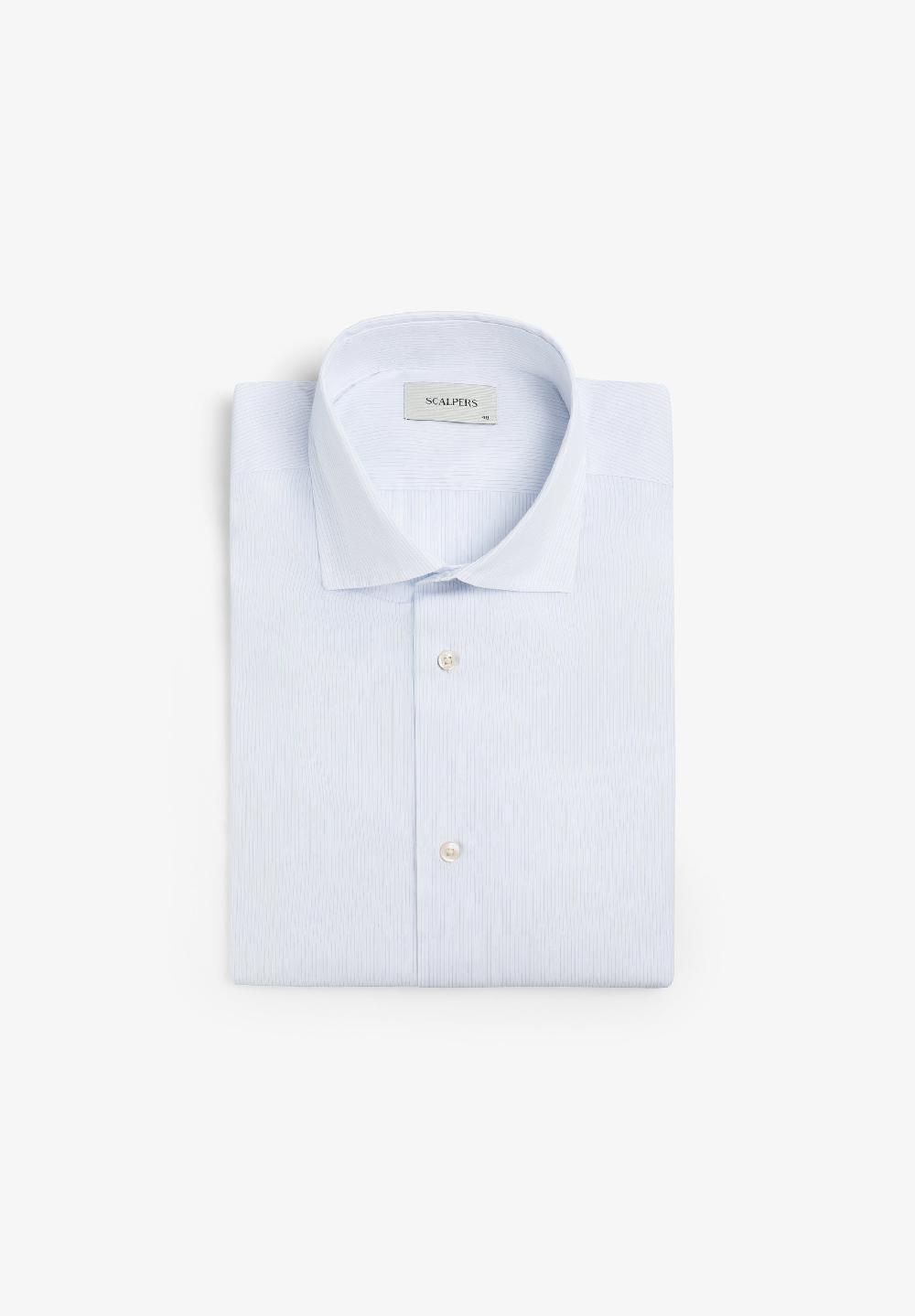 scalpers SCMADRID CLASS SHIRT SKYBLUE STRIPES