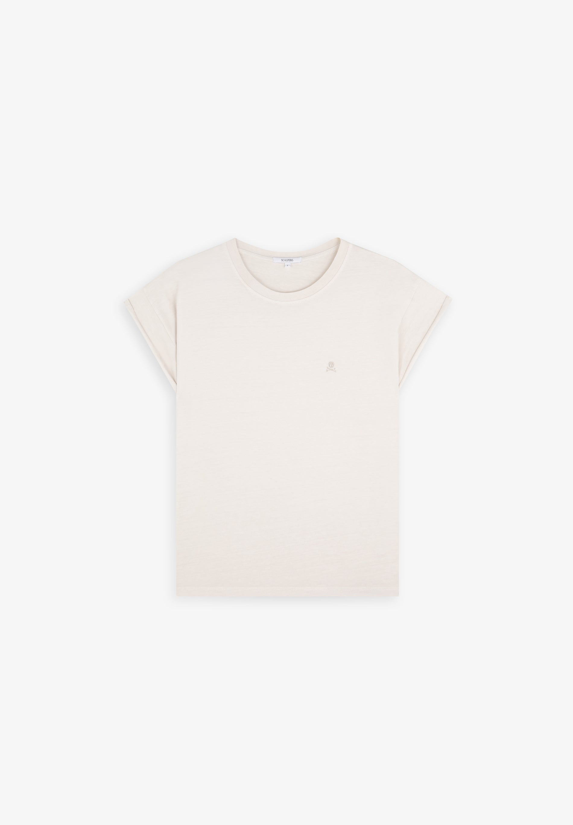 Scalpers SCNOS SCPLAIN SKULL TEE ECRU