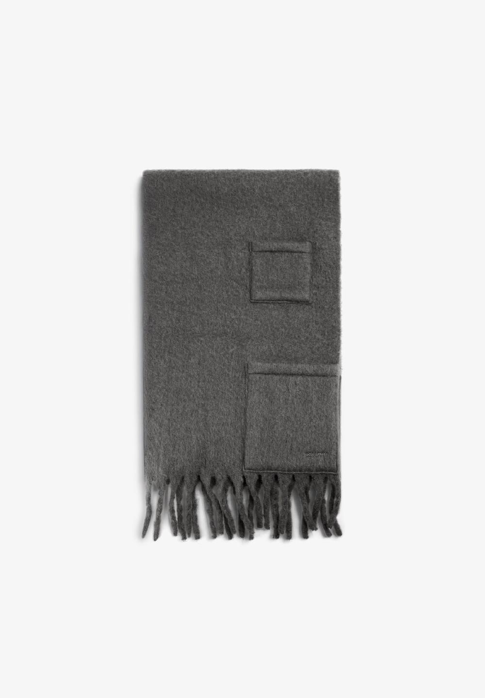 scalpers SCPOCKET SCARF DARK GREY