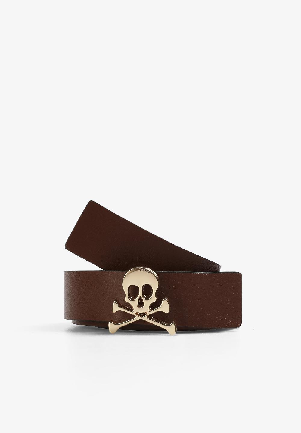 Scalpers SCREVERSIBLESLIMNINON BELT BLACK/CAMEL