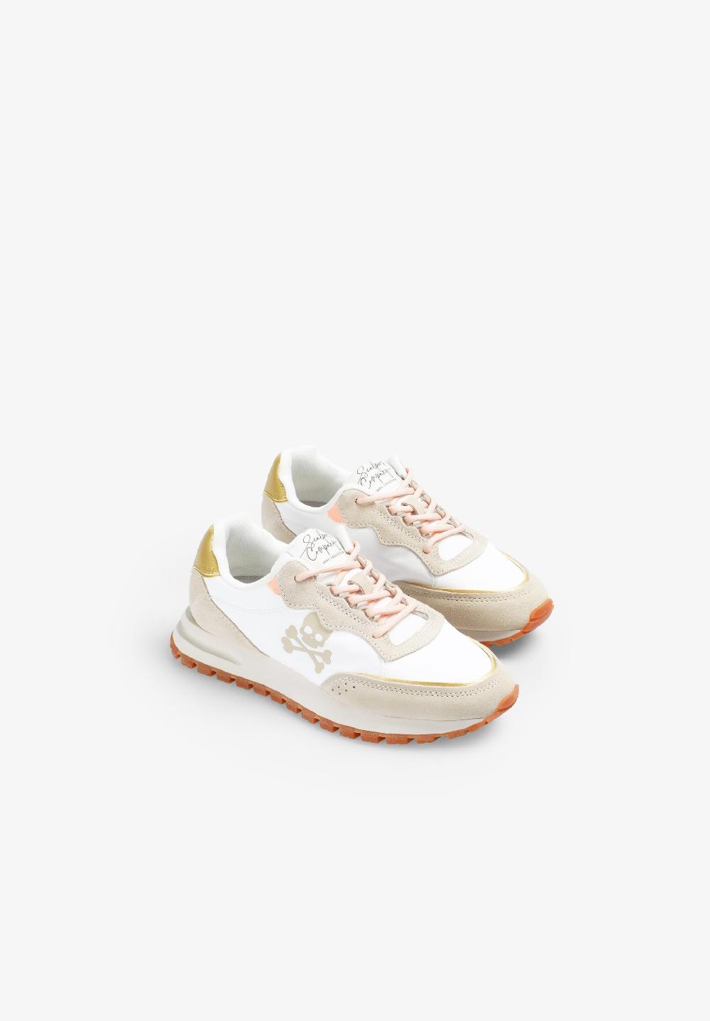 Scalpers SCRIO SNEAKERS GIRLS OFF WHITE/GOLD