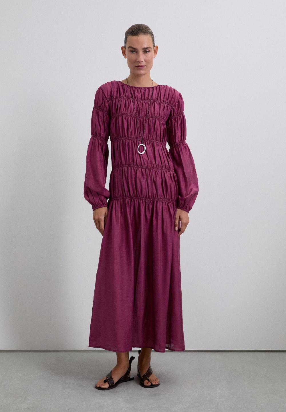 Scalpers SCSMOCK DRESS BURGUNDY