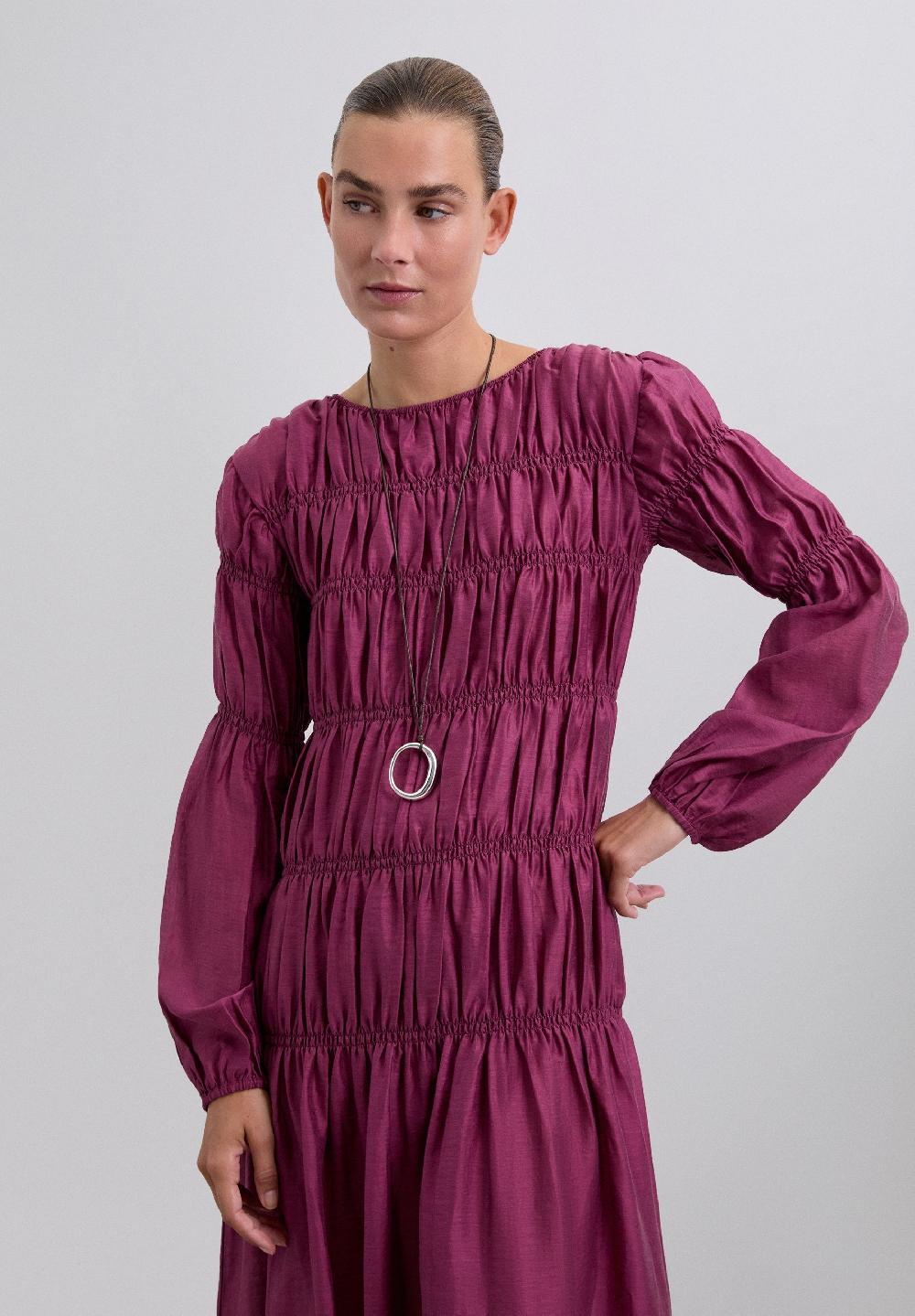 Scalpers SCSMOCK DRESS BURGUNDY