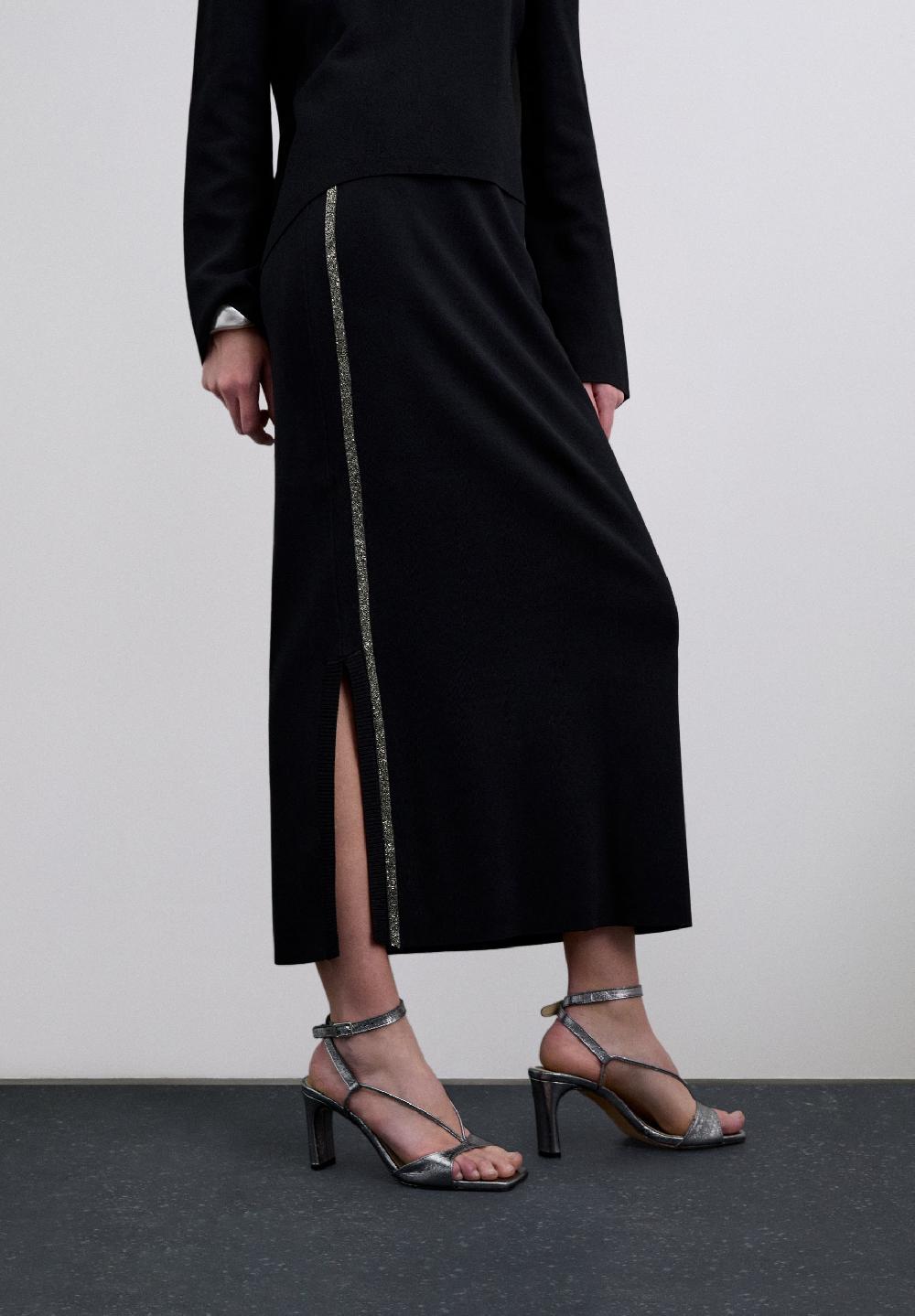 Scalpers SCSTUDSKNIT SKIRT BLACK