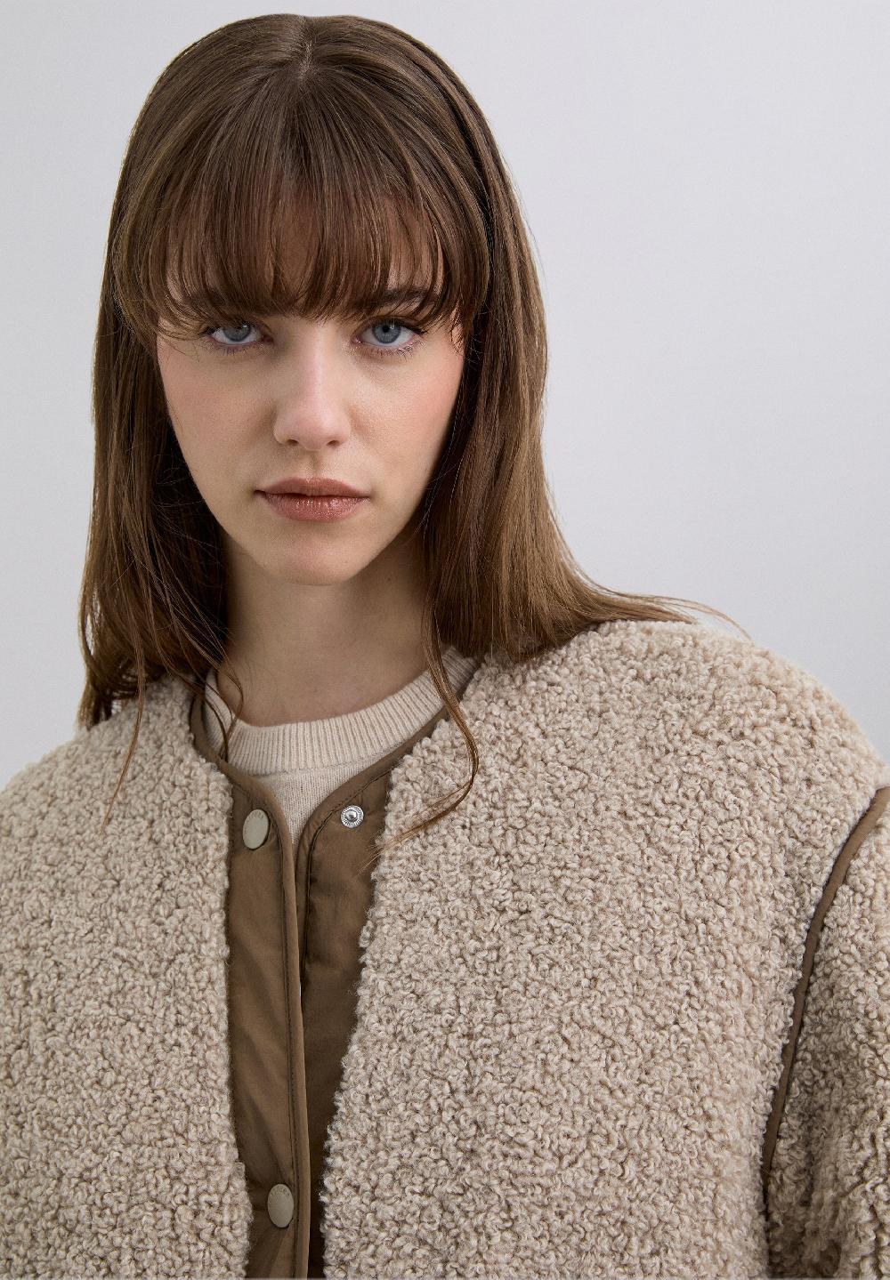 Scalpers SHEEPSKIN COAT KHAKI