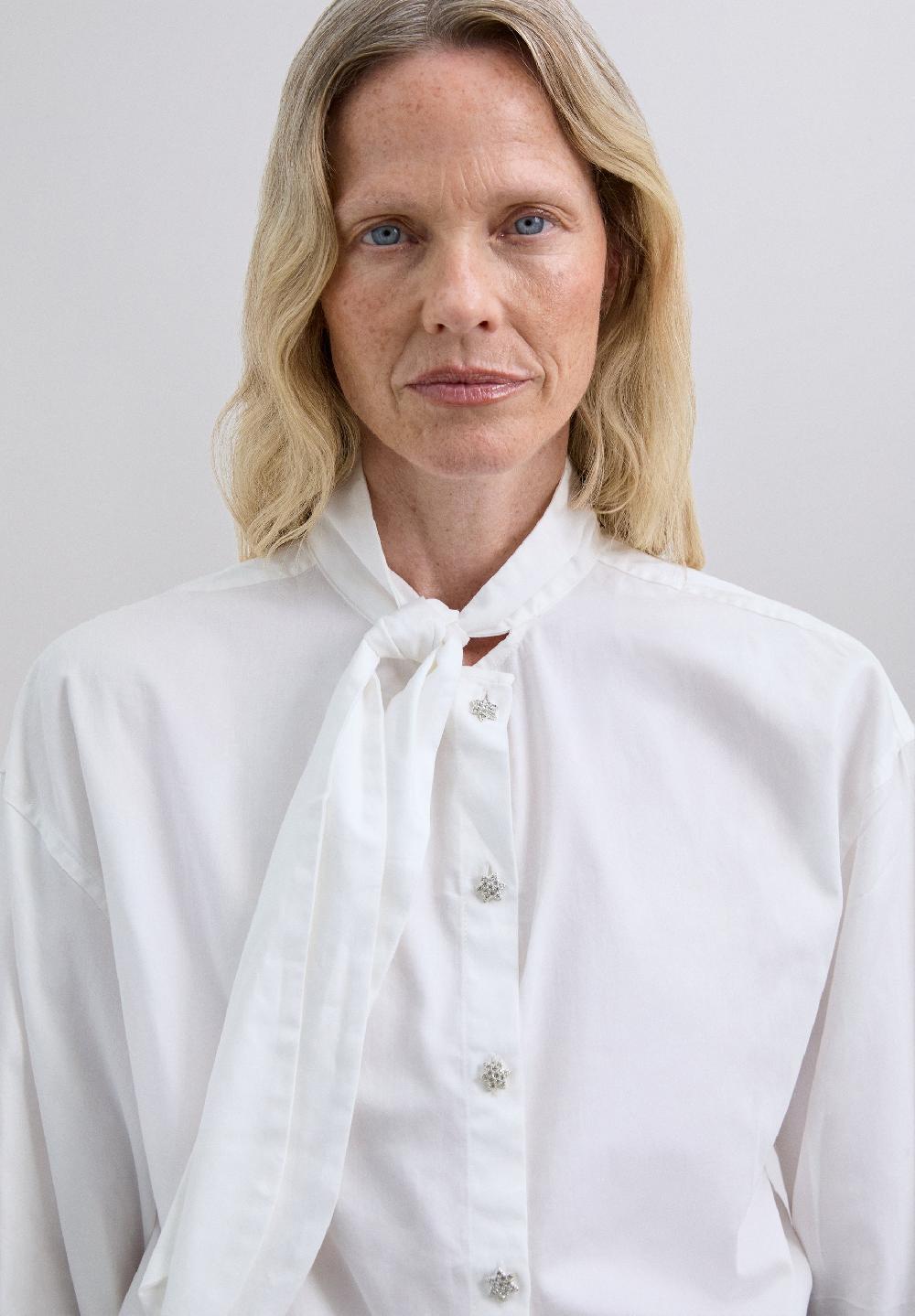 scalpers SHIRT WITH BOW DETAIL WHITE