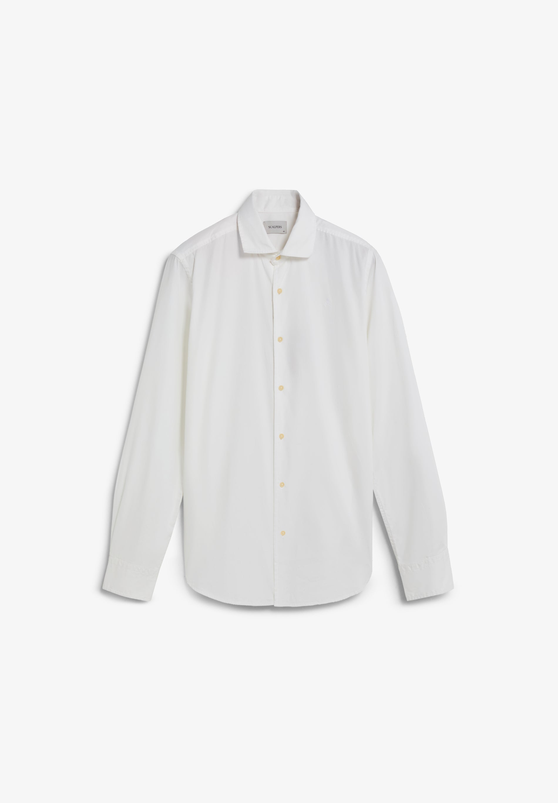 Scalpers SHIRT WITH EMBROIDERED SKULL WHITE