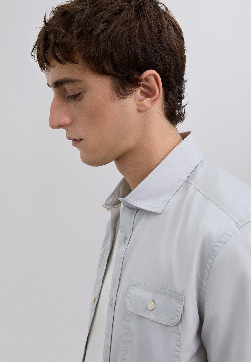 Scalpers SHIRT WITH POCKETS LIGHT GREY