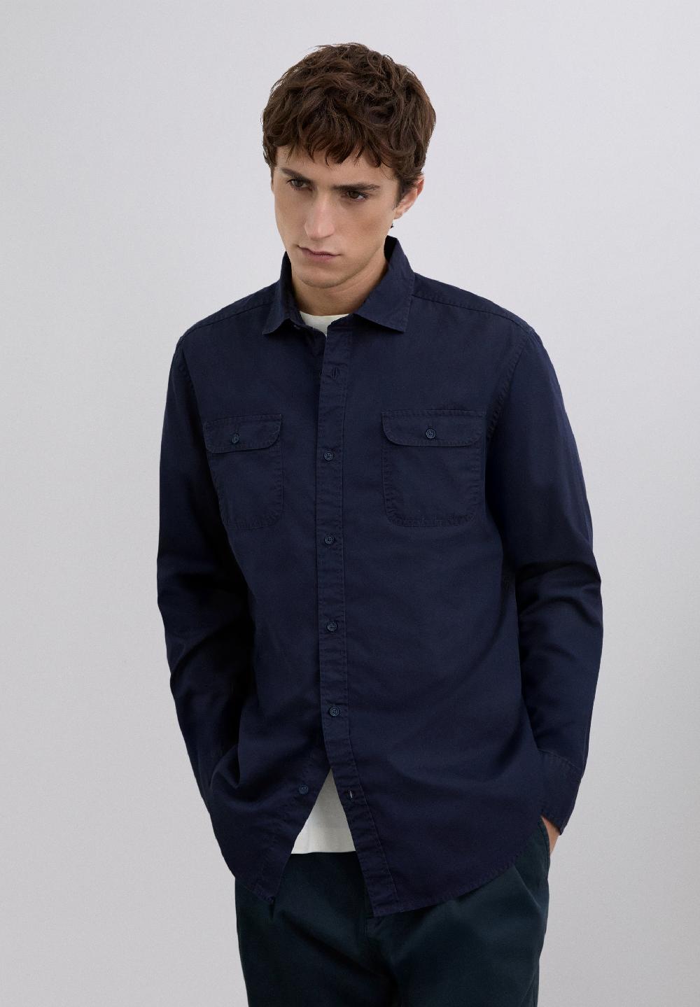 Scalpers SHIRT WITH POCKETS NAVY