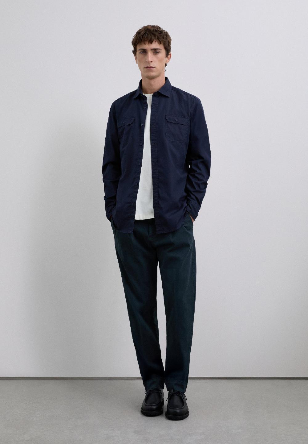 scalpers SHIRT WITH POCKETS NAVY